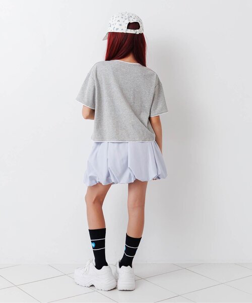 algy（アルジー）の「レースディティールT（Tシャツ/カットソー・キッズ・ブラック/オフホワイト/グレー・150/140/130/120/160）」の7枚目の写真