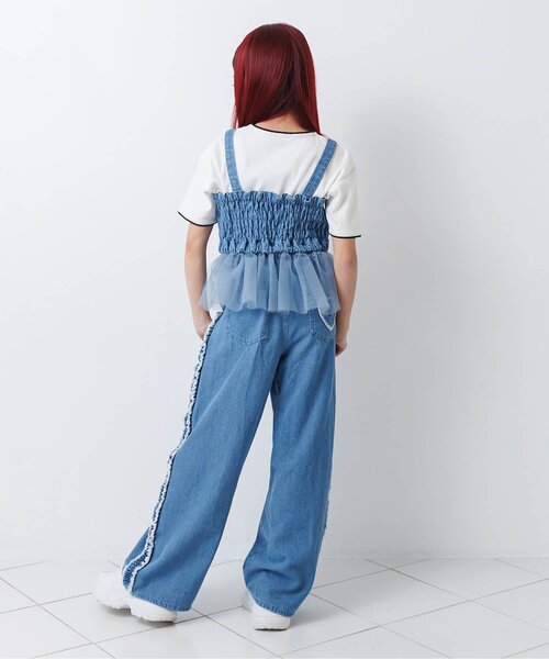 algy（アルジー）の「レースディティールT（Tシャツ/カットソー・キッズ・ブラック/オフホワイト/グレー・150/140/130/120/160）」の10枚目の写真