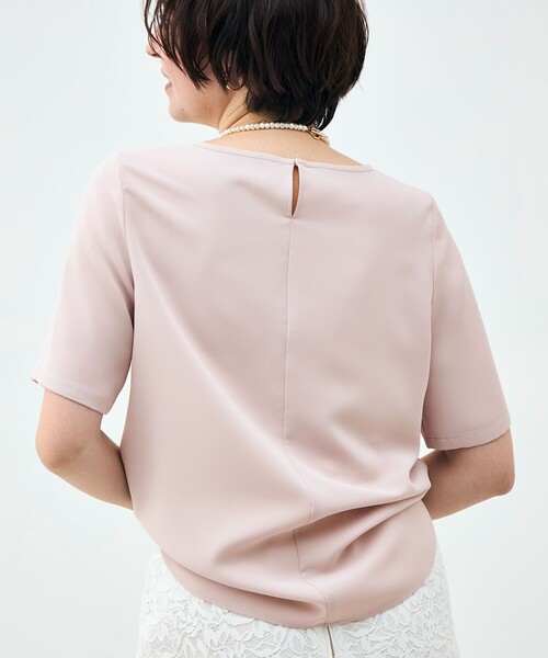 NOLLEY’S Sophi(ノーリーズソフィ)の「ウォッシャブルダブルクロスTブラウス(シャツ/ブラウス・レディース・ベビーピンク/ブラック/オフホワイト・38)」の11枚目の写真