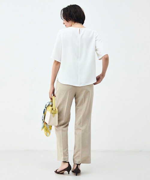 NOLLEY’S Sophi(ノーリーズソフィ)の「ウォッシャブルダブルクロスTブラウス(シャツ/ブラウス・レディース・ベビーピンク/ブラック/オフホワイト・38)」の15枚目の写真
