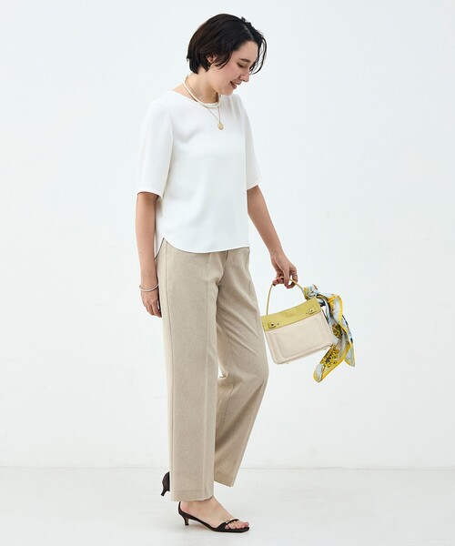 NOLLEY’S Sophi(ノーリーズソフィ)の「ウォッシャブルダブルクロスTブラウス(シャツ/ブラウス・レディース・ベビーピンク/ブラック/オフホワイト・38)」の16枚目の写真