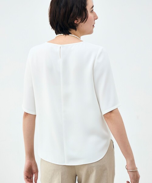 NOLLEY’S Sophi(ノーリーズソフィ)の「ウォッシャブルダブルクロスTブラウス(シャツ/ブラウス・レディース・ベビーピンク/ブラック/オフホワイト・38)」の19枚目の写真