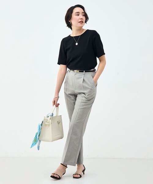 NOLLEY’S Sophi(ノーリーズソフィ)の「ウォッシャブルダブルクロスTブラウス(シャツ/ブラウス・レディース・ベビーピンク/ブラック/オフホワイト・38)」の21枚目の写真