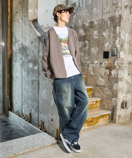 niko and...（ニコアンド）の「USACOTTONプリントT（Tシャツ/カットソー・メンズ・グレー/オフホワイト/ライトグレー/ホワイト・LARGE/MEDIUM）」の7枚目の写真