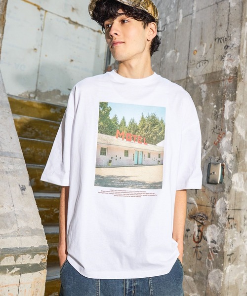 niko and...（ニコアンド）の「USACOTTONプリントT（Tシャツ/カットソー・メンズ・グレー/オフホワイト/ライトグレー/ホワイト・LARGE/MEDIUM）」の8枚目の写真