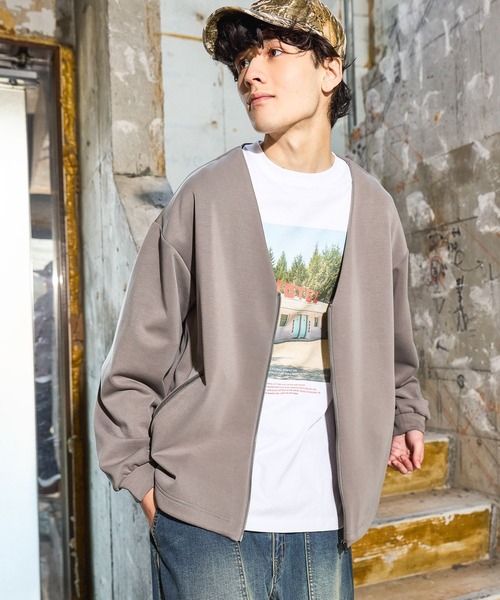 niko and...（ニコアンド）の「USACOTTONプリントT（Tシャツ/カットソー・メンズ・グレー/オフホワイト/ライトグレー/ホワイト・LARGE/MEDIUM）」の10枚目の写真