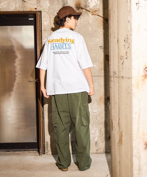 niko and...（ニコアンド）の「USACOTTONプリントT（Tシャツ/カットソー・メンズ・グレー/オフホワイト/ライトグレー/ホワイト・LARGE/MEDIUM）」の12枚目の写真