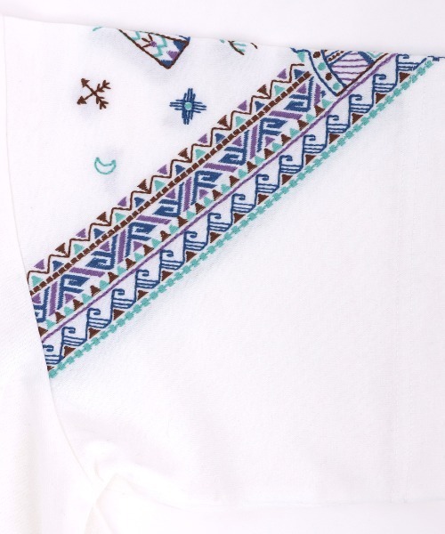チチカカ(チチカカ)の「バンダナスリーブ刺繍Tシャツ(Tシャツ/カットソー・レディース・ホワイト/ピンク/グリーン/ブラック・FREE)」の17枚目の写真