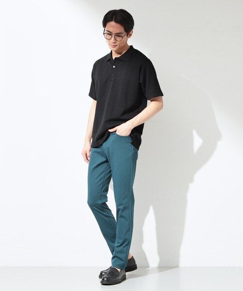 THE SHOP TK (ザ ショップ ティーケー )の「【シンプルすぎない大人の表情】ケーブルフクレポロシャツ 吸水速乾/UVケア/洗濯機OK(ポロシャツ・メンズ・ブルー系その他/ライトグレー/ブラック・01/02/03/04)」の15枚目の写真