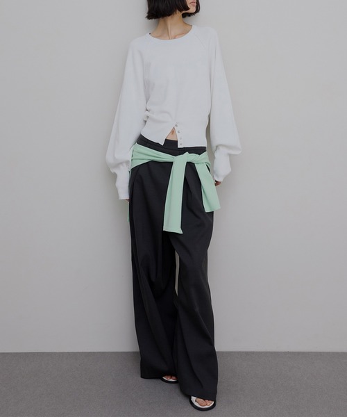 Ameri(アメリ)の「LOW BASIC WAIST STOP KNIT TOP(ニット/セーター・レディース・ピンク/ホワイト/グレー/グリーン系その他・FREE)」の16枚目の写真