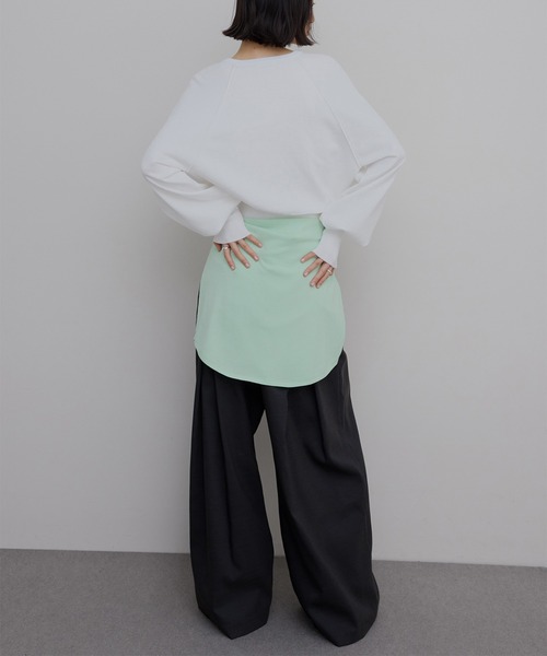 Ameri(アメリ)の「LOW BASIC WAIST STOP KNIT TOP(ニット/セーター・レディース・ピンク/ホワイト/グレー/グリーン系その他・FREE)」の18枚目の写真