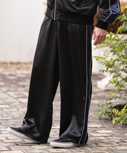mp14860-サテンサイドライントラックパンツ（その他パンツ）｜CAMBIO