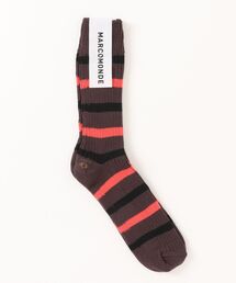MARCOMONDE（マルコモンド）の「【MARCOMONDE】ボーダーリブソックス ユニセックス  ギフト ”MAPUCHE” pattern 010 SC26A-010（ソックス/靴下）」