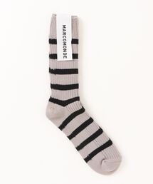 MARCOMONDE（マルコモンド）の「【MARCOMONDE】ボーダーリブソックス ユニセックス  ギフト ”MAPUCHE” pattern 010 SC26A-010（ソックス/靴下）」