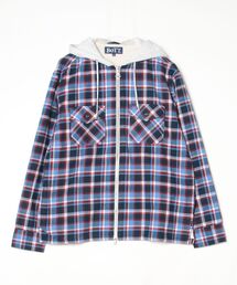 BOTT（ボット）の「BOTT / ボット：Hooded Flannel Shirt：BOTT-25AW-15[WAX]（シャツ/ブラウス）」