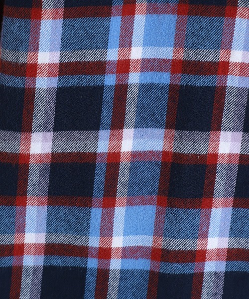 BOTT（ボット）の「BOTT / ボット：Hooded Flannel Shirt：BOTT-25AW-15[WAX]（シャツ/ブラウス・メンズ・ネイビー・M）」の6枚目の写真
