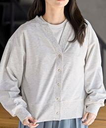 rps（アールピーエス）の「ミニ裏毛Ｖネックカーディガン（カーディガン/ボレロ）」