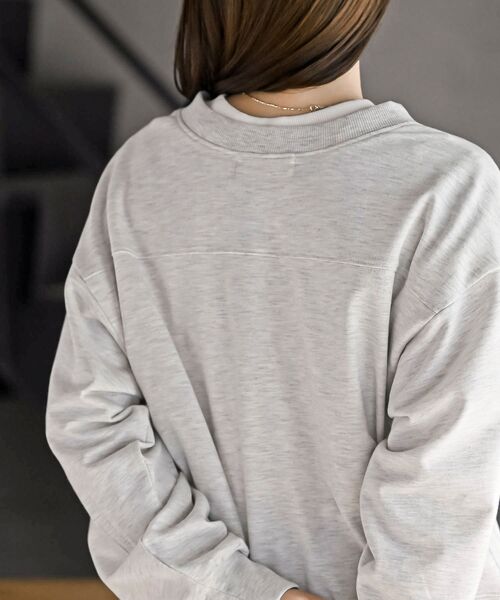 rps（アールピーエス）の「ミニ裏毛Ｖネックカーディガン（カーディガン/ボレロ・レディース・杢グレー/ブラック/オートミール・フリー）」の9枚目の写真