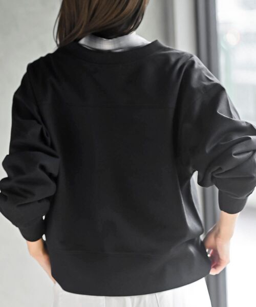 rps（アールピーエス）の「ミニ裏毛Ｖネックカーディガン（カーディガン/ボレロ・レディース・杢グレー/ブラック/オートミール・フリー）」の17枚目の写真