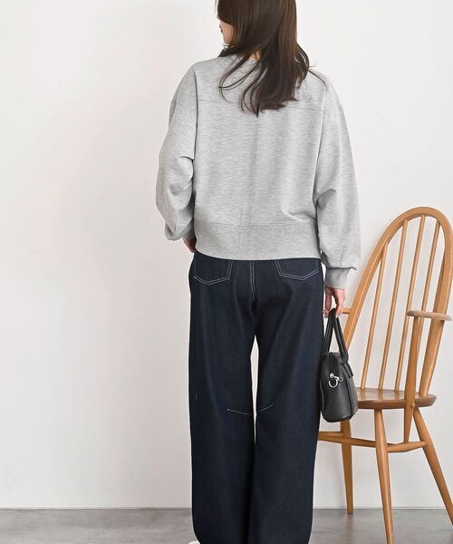 rps（アールピーエス）の「ミニ裏毛Ｖネックカーディガン（カーディガン/ボレロ・レディース・杢グレー/ブラック/オートミール・フリー）」の22枚目の写真