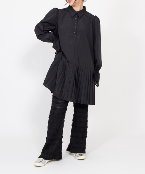 PUNYUS(プニュズ)の「レースフリルフレアパンツ(その他パンツ・レディース・ホワイト/ブラック・1/2/3/4/5)」の1枚目の写真