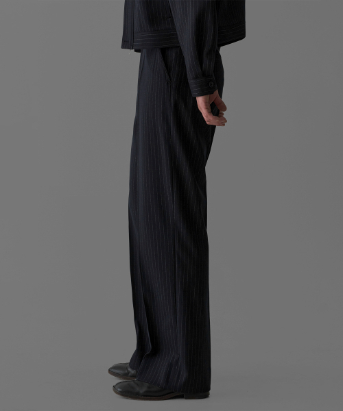 BOWLOW PRODUCT（バウロープロダクト）の「TRブレンドセミフレアベルトスラックス[ネイビースト]（スラックス・メンズ・その他・MEDIUM/LARGE/X-LARGE）」の6枚目の写真