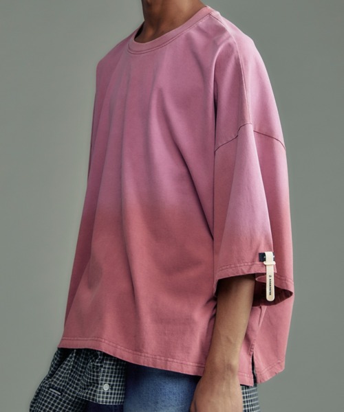ADAM PATEK(アダムパテック)の「【ADAMPATEK/アダムパテック】widebox aging T ワイドボックスエイジングTEE(Tシャツ/カットソー・レディース・ブラック/ホワイト/ピンク/グリーン・1/2)」の4枚目の写真