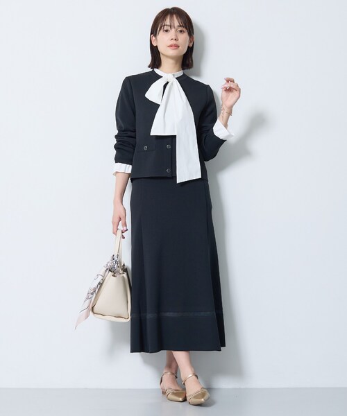 INDIVI（インディヴィ）の「【洗える／SETUP可能】Aラインニットスカート（スカート・レディース・ネイビー/サンドベージュ・40/38/36）」の10枚目の写真