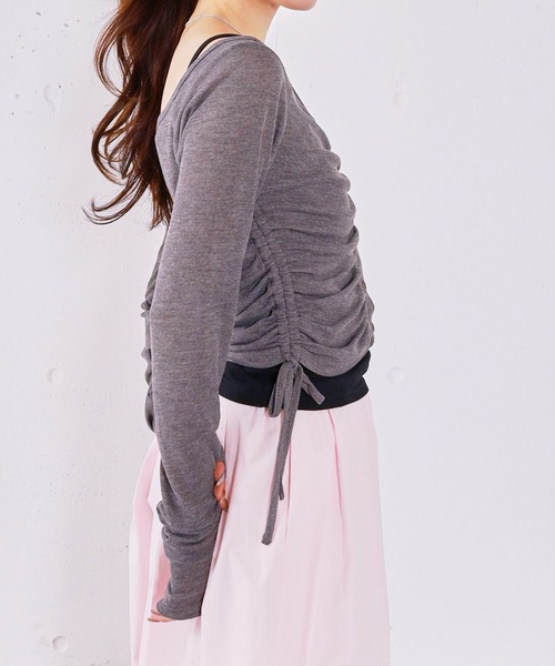 archives(アルシーヴ)の「レイヤードカットSET TOPS(アンサンブル・レディース・ピンク/チャコールグレー/ブルー/ブラック・MEDIUM)」の7枚目の写真