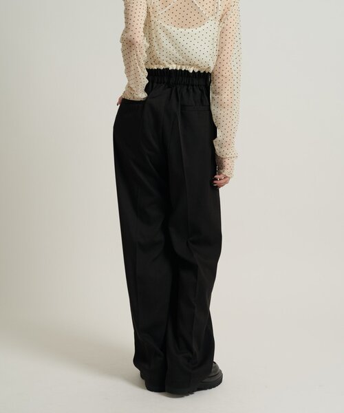 w closet（ダブルクローゼット）の「フリルスラックスパンツ（その他パンツ・レディース・ブラック/チャコールグレー・SMALL/MEDIUM）」の4枚目の写真