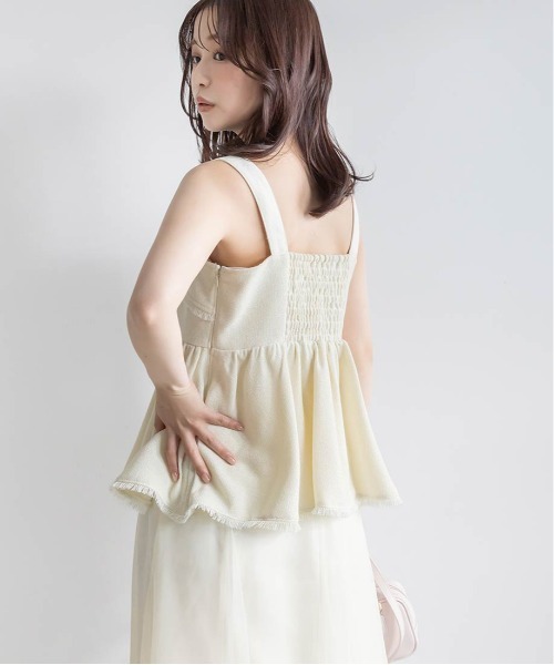 RANDA(ランダ)の「ペプラムビスチェセットチュールスカート(ワンピース・レディース・クリーム/ブルー/ブラック・1/0)」の17枚目の写真
