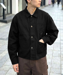 UNDEROFF（アンダーオフ）の「クロップフレンチワークジャケットブラック（その他アウター）」