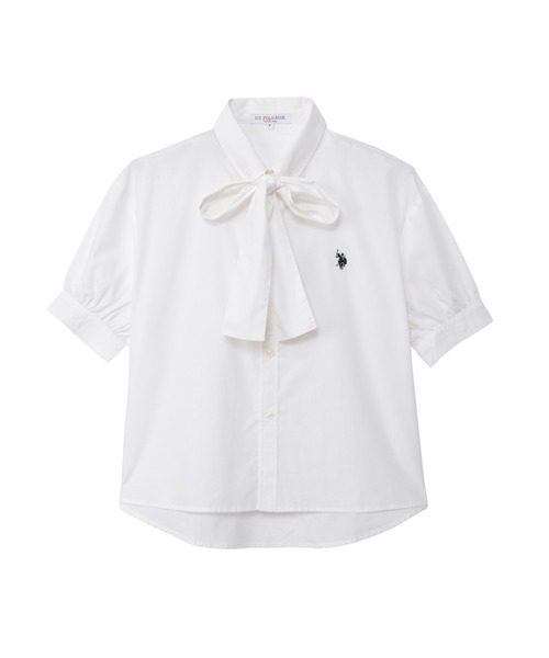 U.S. POLO ASSN.(ユーエスポロアッスン)の「【Ada.別注 U.S. POLO ASSN.】 ボウタイ 半袖 ブラウス ◎(シャツ/ブラウス・レディース・ピンク/ホワイト/ブルー・FREE)」の22枚目の写真