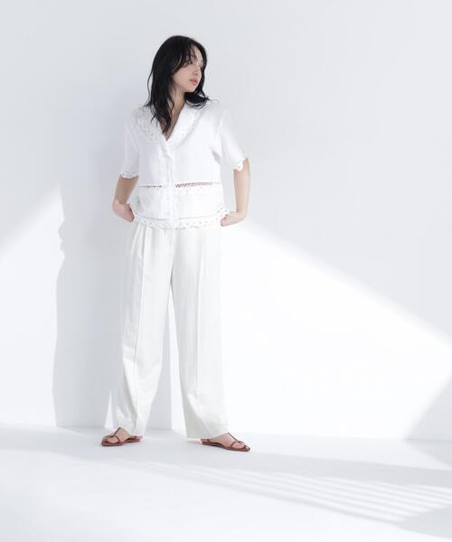 NATURAL BEAUTY BASIC(ナチュラルビューティーベーシック)の「グロッシーパンツ(その他パンツ・レディース・カーキ/オフホワイト・MEDIUM/P/S)」の22枚目の写真