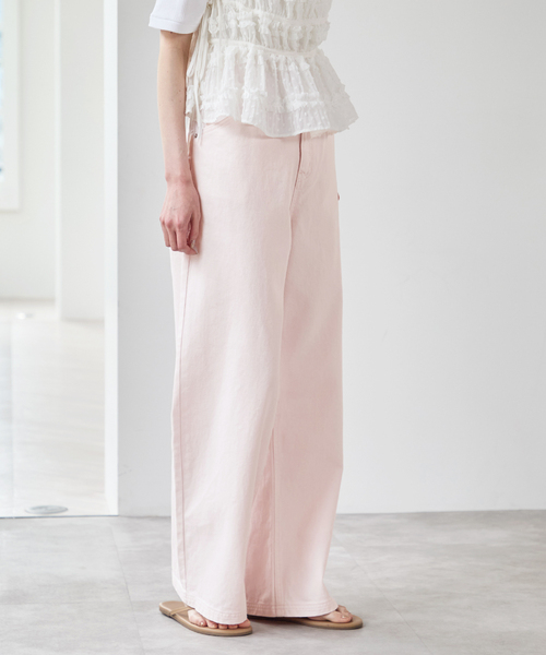 U by SPICK&SPAN（ユーバイスピックアンドスパン）の「《追加》カラールーズデニム（デニムパンツ・レディース・ピンク・36/38）」の21枚目の写真