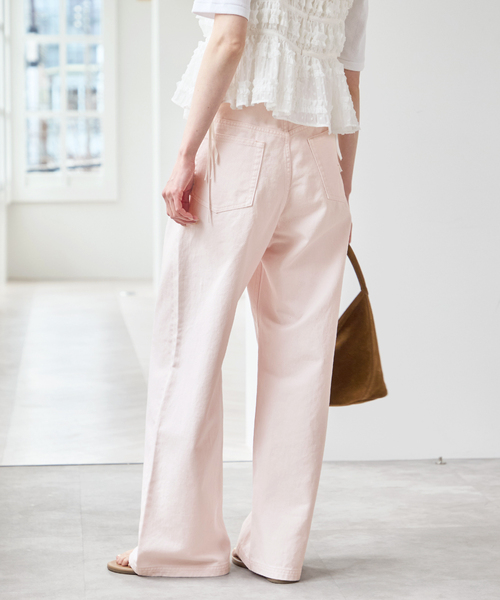 U by SPICK&SPAN（ユーバイスピックアンドスパン）の「《追加》カラールーズデニム（デニムパンツ・レディース・ピンク・36/38）」の20枚目の写真