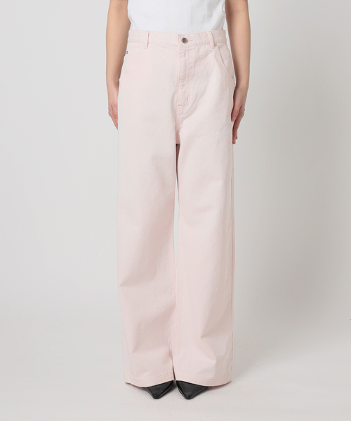 U by SPICK&SPAN（ユーバイスピックアンドスパン）の「《追加》カラールーズデニム（デニムパンツ・レディース・ピンク・36/38）」の18枚目の写真