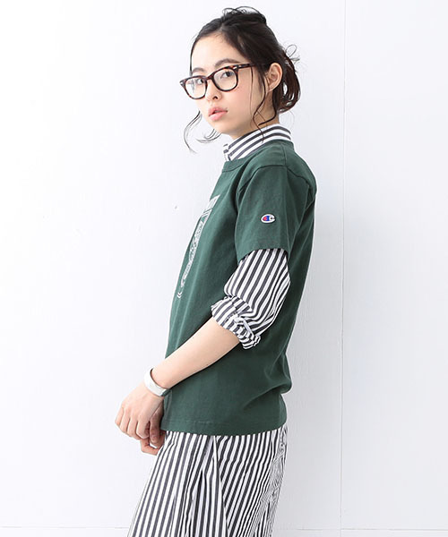 Champion（チャンピオン）の「CHAMPION / US Tシャツ（Tシャツ/カットソー・レディース・ホワイト/グレー/ダークグリーン・SMALL）」の7枚目の写真