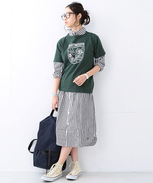 Champion（チャンピオン）の「CHAMPION / US Tシャツ（Tシャツ/カットソー・レディース・ホワイト/グレー/ダークグリーン・SMALL）」の9枚目の写真