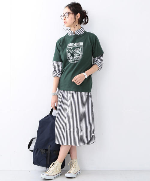 Champion（チャンピオン）の「CHAMPION / US Tシャツ（Tシャツ/カットソー・レディース・ホワイト/グレー/ダークグリーン・SMALL）」の21枚目の写真