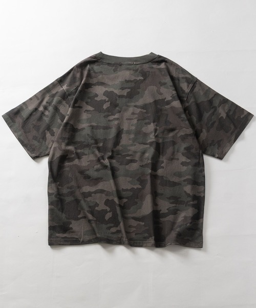 JOHN'S CLOSET（ジョンズクローゼット）の「【13】アイレットホールデザイン スプレー加工Tシャツ（Tシャツ/カットソー・メンズ・カーキ/ブラック/アイボリー・LARGE/MEDIUM）」の15枚目の写真