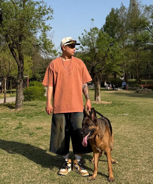 KALAPATTHAR（カラパタール）の「KP SYMBOL LOGO PIGMENT WASHED SHORT-SLEEVED T-SHIRT - ORANGE（Tシャツ/カットソー・メンズ・その他・MEDIUM/LARGE/X-LARGE）」の10枚目の写真