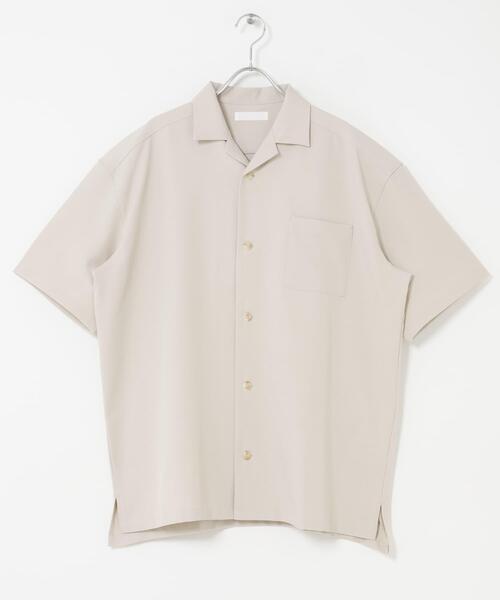 SENSE OF PLACE by URBAN RESEARCH（センスオブプレイスバイアーバンリサーチ）の「『速乾』ドライタッチオープンカラールーズショートスリーブシャツ（シャツ/ブラウス・メンズ・ブラック/ネイビー/ライトベージュ/チャコールグレー・MEDIUM/LARGE/SMALL）」の17枚目の写真