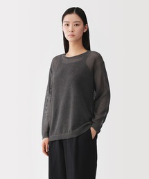 〔MUJI Labo〕婦人　和紙混長袖クルーネックセーター