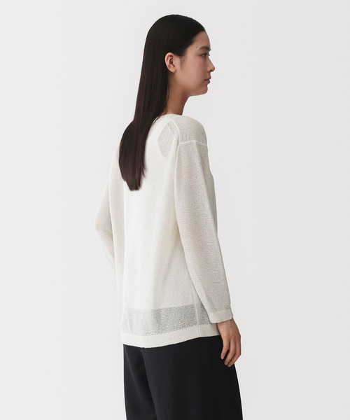 MUJI Labo(ムジラボ)の「〔MUJI Labo〕婦人 和紙混長袖クルーネックセーター(ニット/セーター・レディース・グリーン系/アイボリー/チャコールグレー・S/M/L/XL)」の5枚目の写真