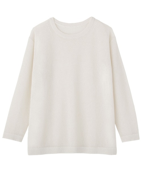 MUJI Labo(ムジラボ)の「〔MUJI Labo〕婦人 和紙混長袖クルーネックセーター(ニット/セーター・レディース・グリーン系/アイボリー/チャコールグレー・S/M/L/XL)」の8枚目の写真