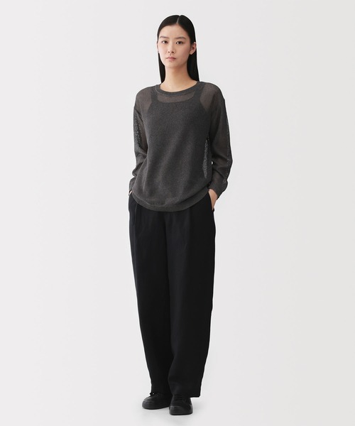 MUJI Labo(ムジラボ)の「〔MUJI Labo〕婦人 和紙混長袖クルーネックセーター(ニット/セーター・レディース・グリーン系/アイボリー/チャコールグレー・S/M/L/XL)」の11枚目の写真
