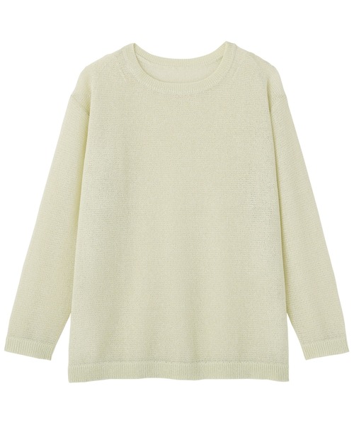 MUJI Labo(ムジラボ)の「〔MUJI Labo〕婦人 和紙混長袖クルーネックセーター(ニット/セーター・レディース・グリーン系/アイボリー/チャコールグレー・S/M/L/XL)」の16枚目の写真