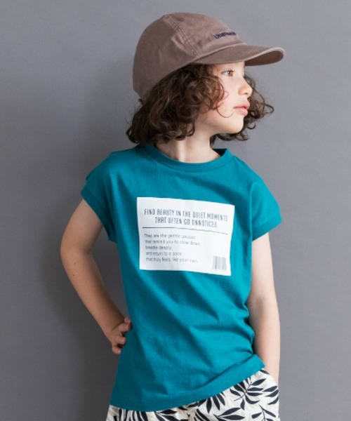 DRC branshes(ディーアールシーブランシェス)の「【WEB限定/DRC】アソートロゴフレンチスリーブトップス(タンクトップ・キッズ・エメラルド/ブラック/その他4/オフホワイト/チャコールグレー/ピンク/ラベンダー/その他2/その他3/マスタード/その他1/ネイビー・130/140/100/120/110/150)」の4枚目の写真