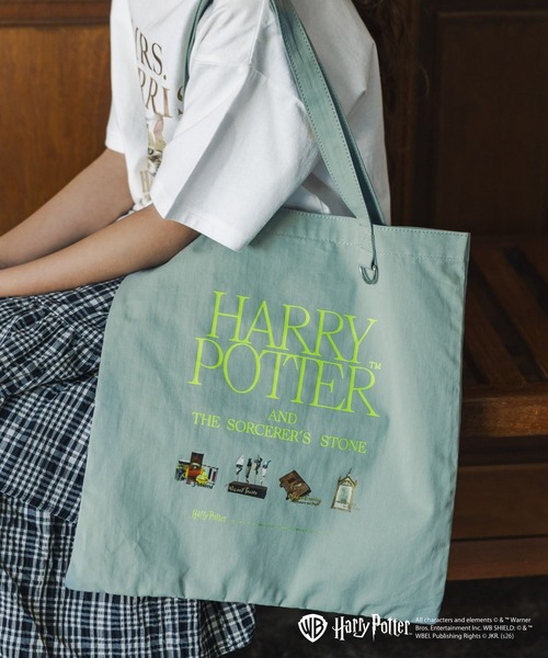 GLOBAL WORK(グローバルワーク)の「Harry PotterキャンバストートBAG/670154(トートバッグ・キッズ・ホワイト系その他5/ホワイト系その他6/ブルー/ダークグレー・ONE SIZE)」の4枚目の写真